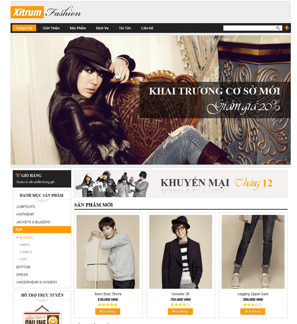 Thiết kế website thời trang
