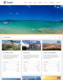 theme thiết kế web du lịch WordPress, website du lịch